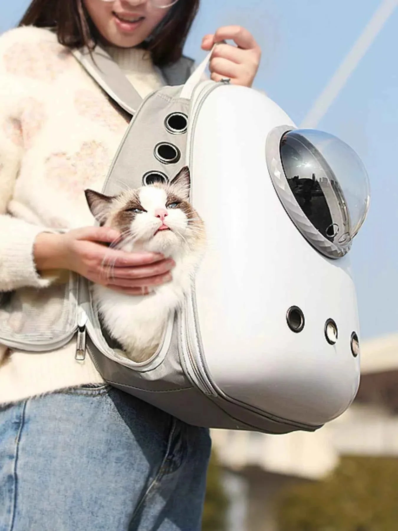 Pet Carrier Backpack - Space Capsule Transparent Bubble