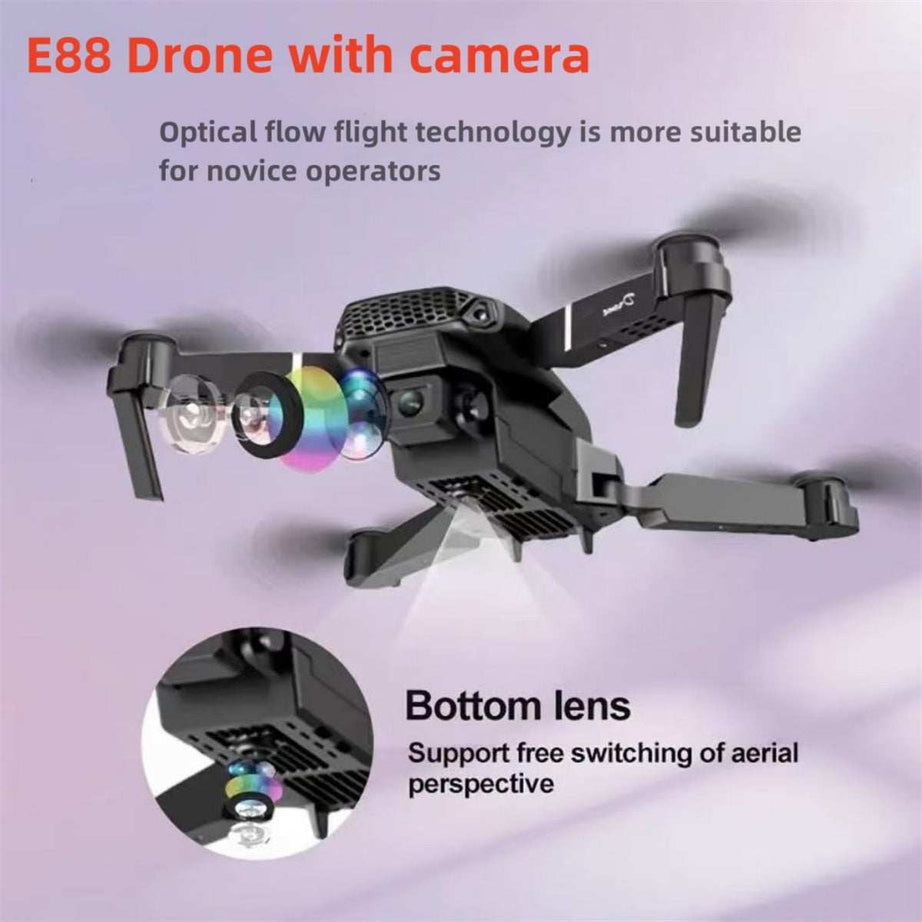 E88 Smart Pet Photography Drone - Foldable RC Camera Drone