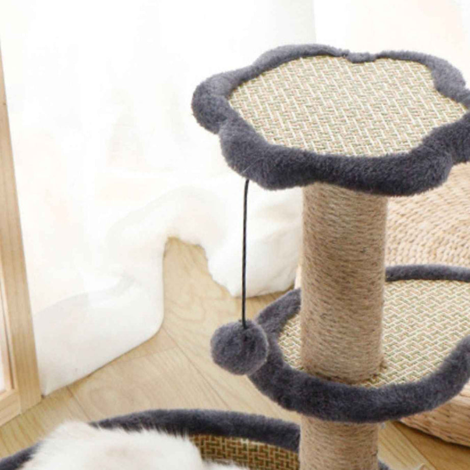 Cat Scratching Post with Bed - Sisal Tower and Toy