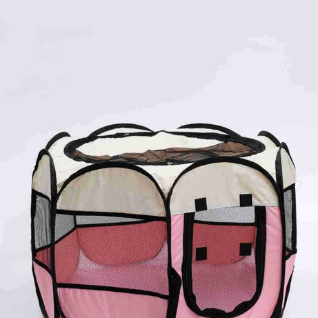 Portable Octagonal Cage Cloth Mesh Fence Pet Tent - Easy Storage