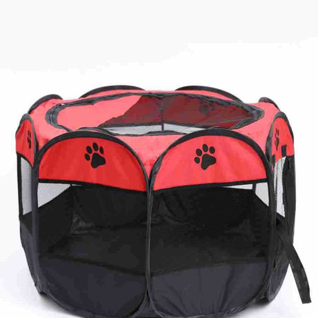 Portable Octagonal Cage Cloth Mesh Fence Pet Tent - Easy Storage