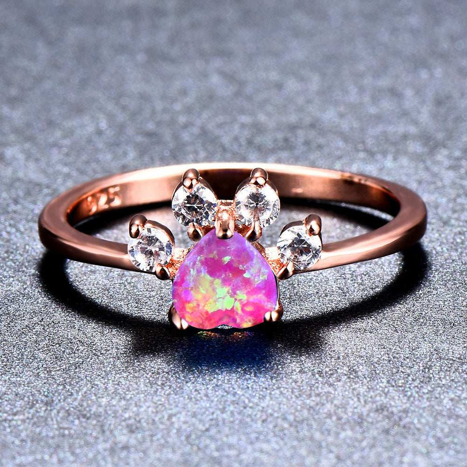 Cute Rhinestone Cat-claw Shaped Fashion Personality Ring  - Women's Jewelry