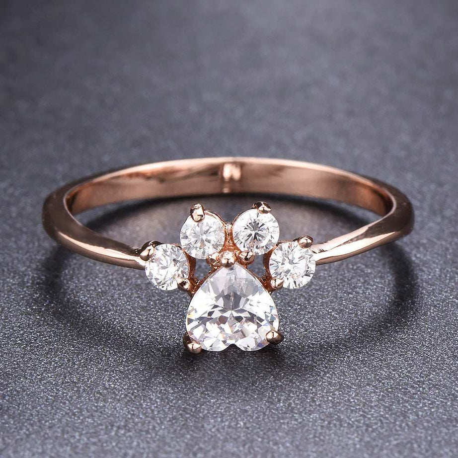 Cute Rhinestone Cat-claw Shaped Fashion Personality Ring  - Women's Jewelry