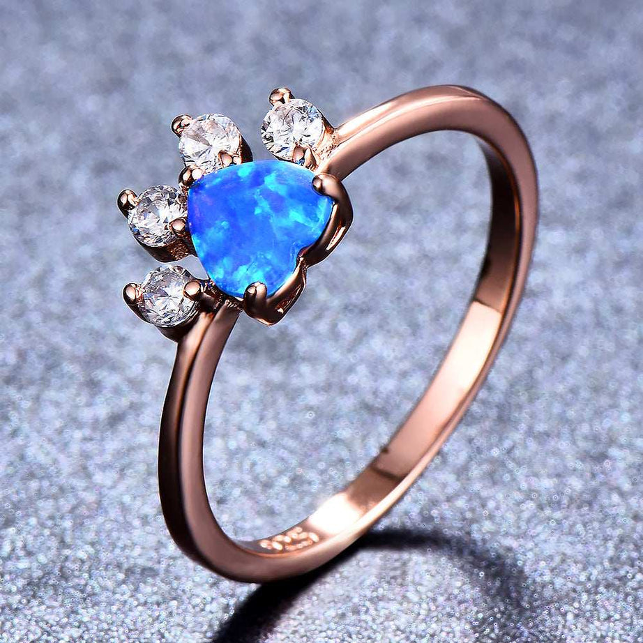 Cute Rhinestone Cat-claw Shaped Fashion Personality Ring  - Women's Jewelry