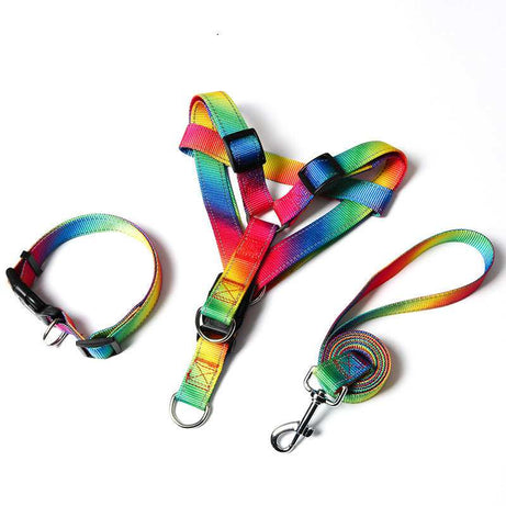 Creative Color Dog Leash Pet Vest Harness