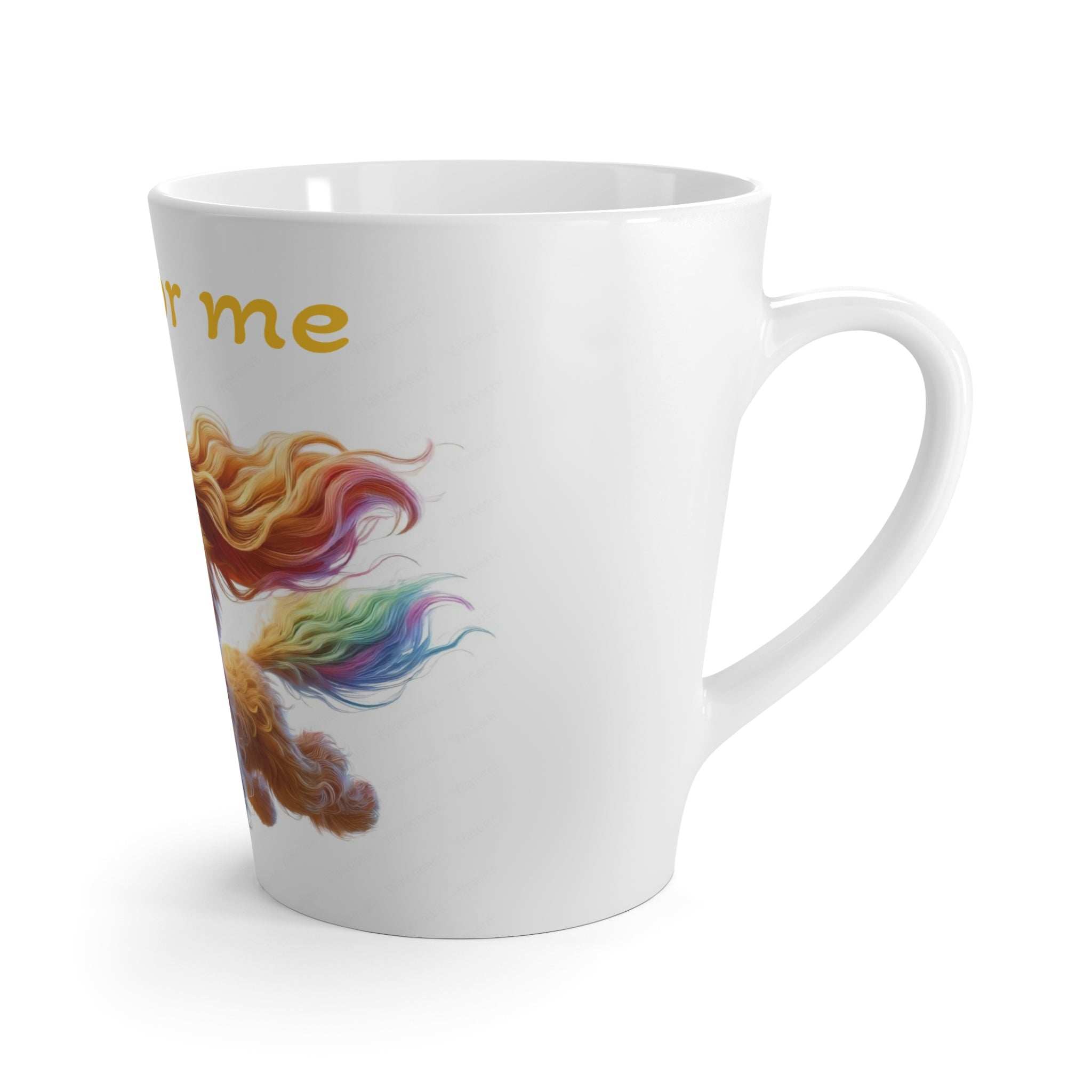 Cute Dog Latte Mug - "Wait for Me" Inspirational Coffee Cup for Pet Lovers