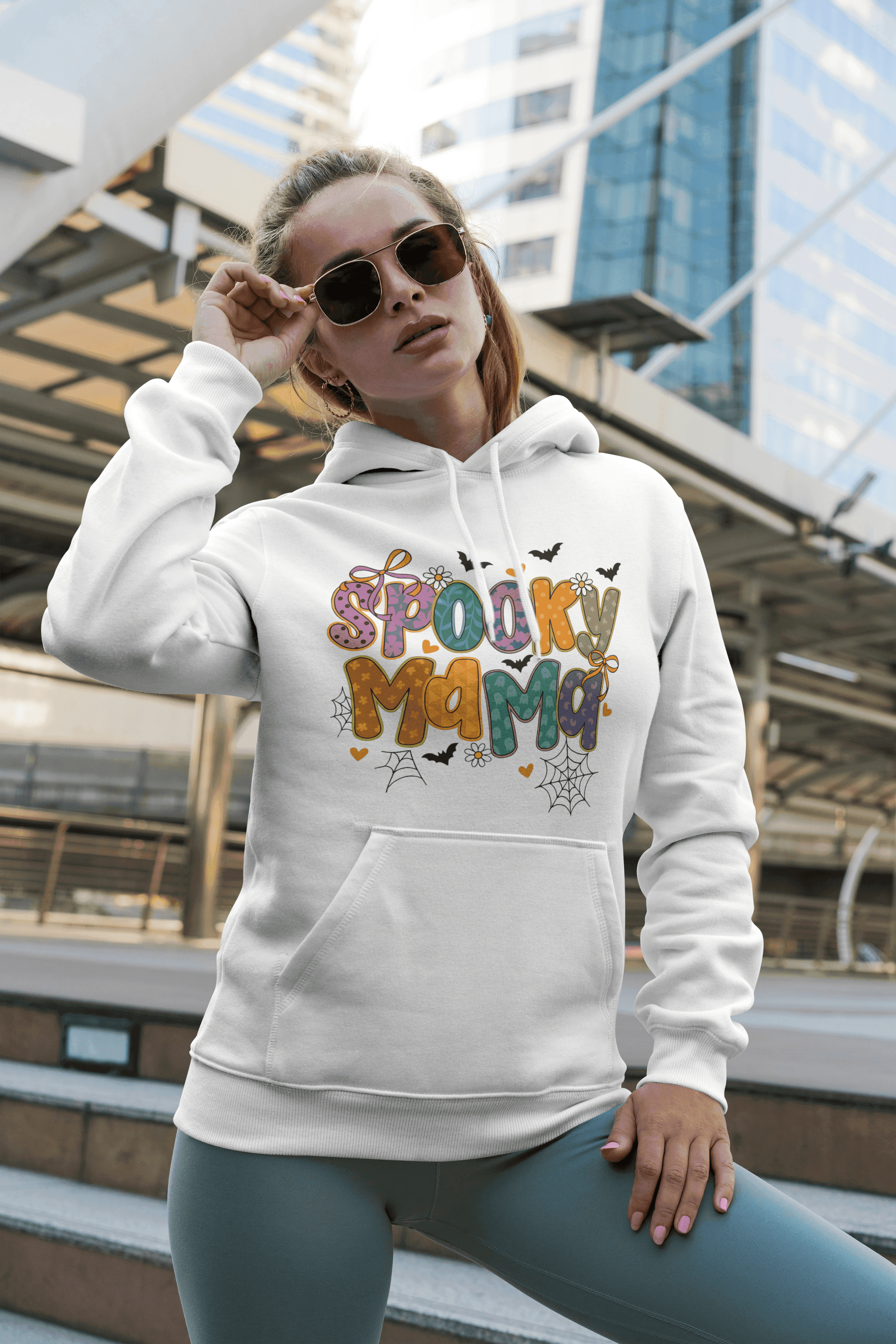 Halloween Spooky Mama Hoodie Sweatshirt - Mom Halloween Style