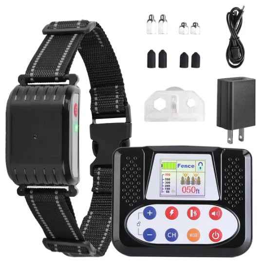 Dog Wireless Fence + Training Collar - 990ft Range Waterproof