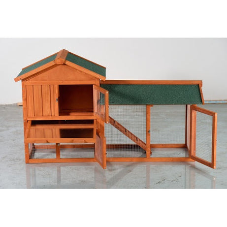 Rabbit Hutch - 2-Story Outdoor Wooden Cage