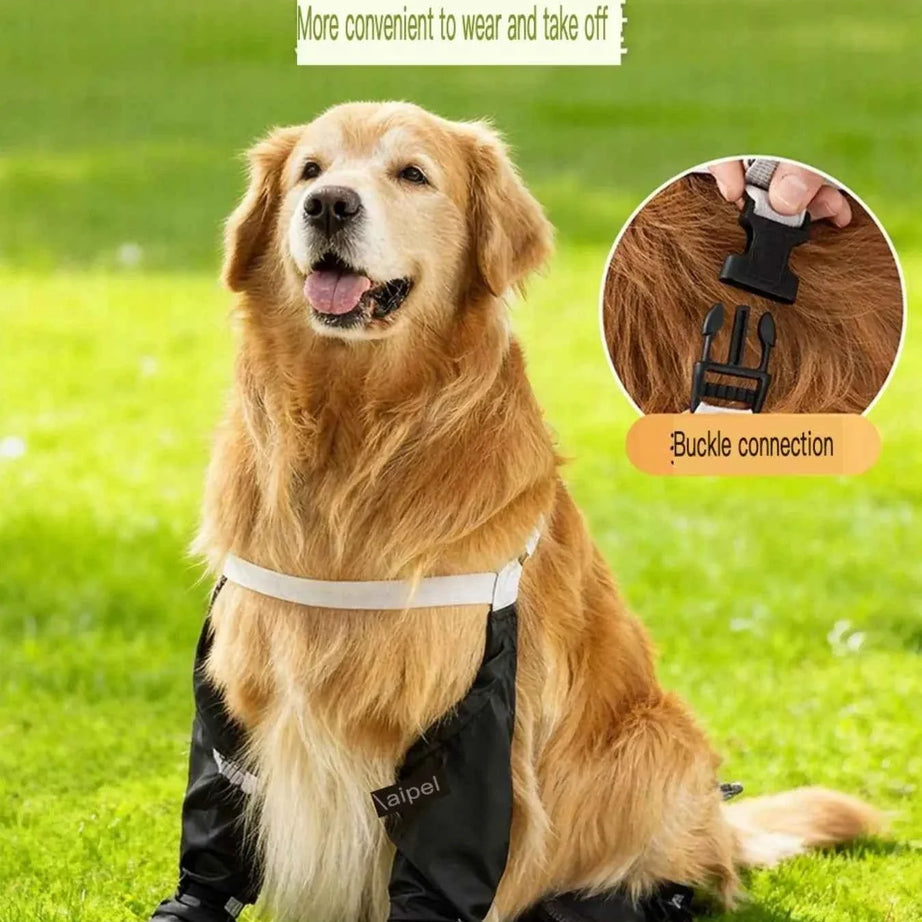 Dog Boots Waterproof Protective - Adjustable Paw Shoes
