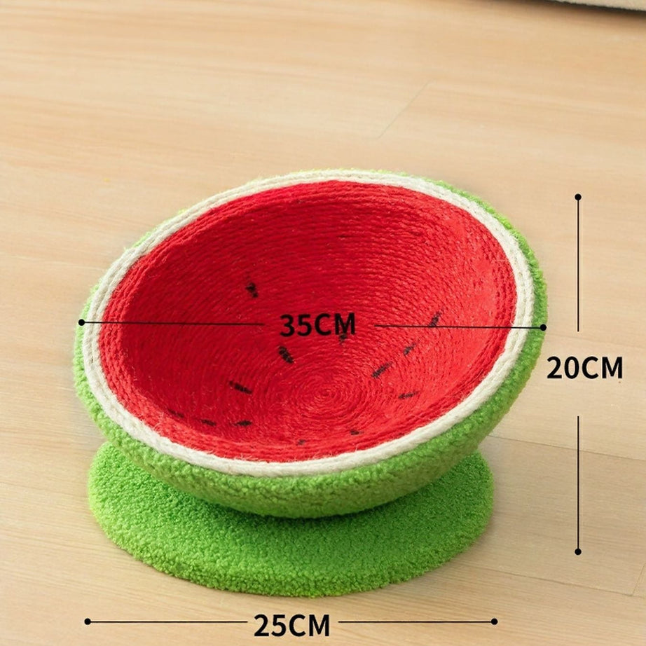 Cat Scratching Post Nest - Purr-fect Watermelon Shaped