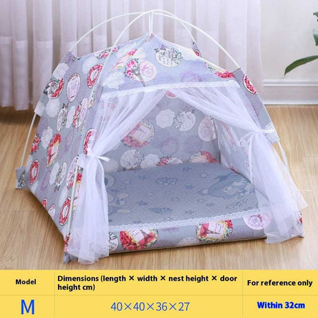 Portable Cat Tent Nest with Summer Bug Screen