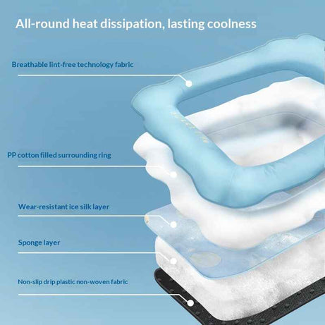 Cat Cooling Mat Ice Silk - Bear Print Summer Sleep Pad