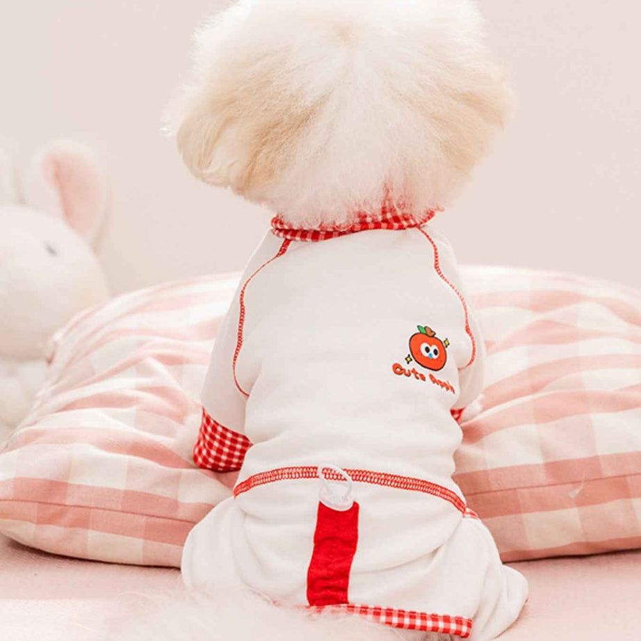 Pet Pajamas Contrast Color - Soft Pocketed Onesie for Cats and Dogs