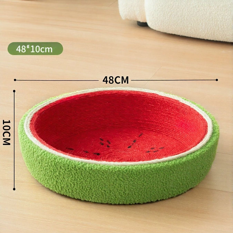 Cat Scratching Post Nest - Purr-fect Watermelon Shaped