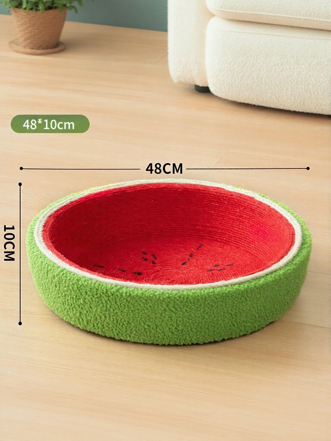 Cat Scratching Post Nest - Purr-fect Watermelon Shaped