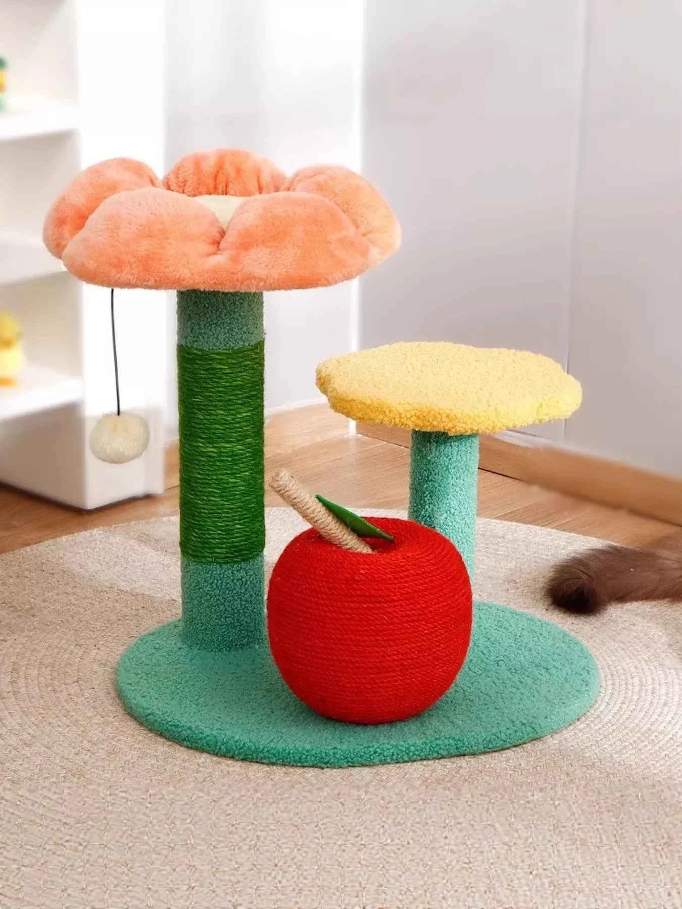 Cat Scratching Post Sisal - Soft Plush Tower Platform