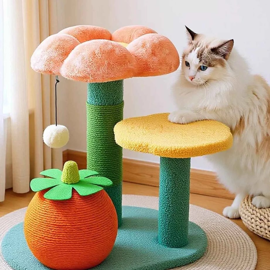 Cat Scratching Post Sisal - Soft Plush Tower Platform