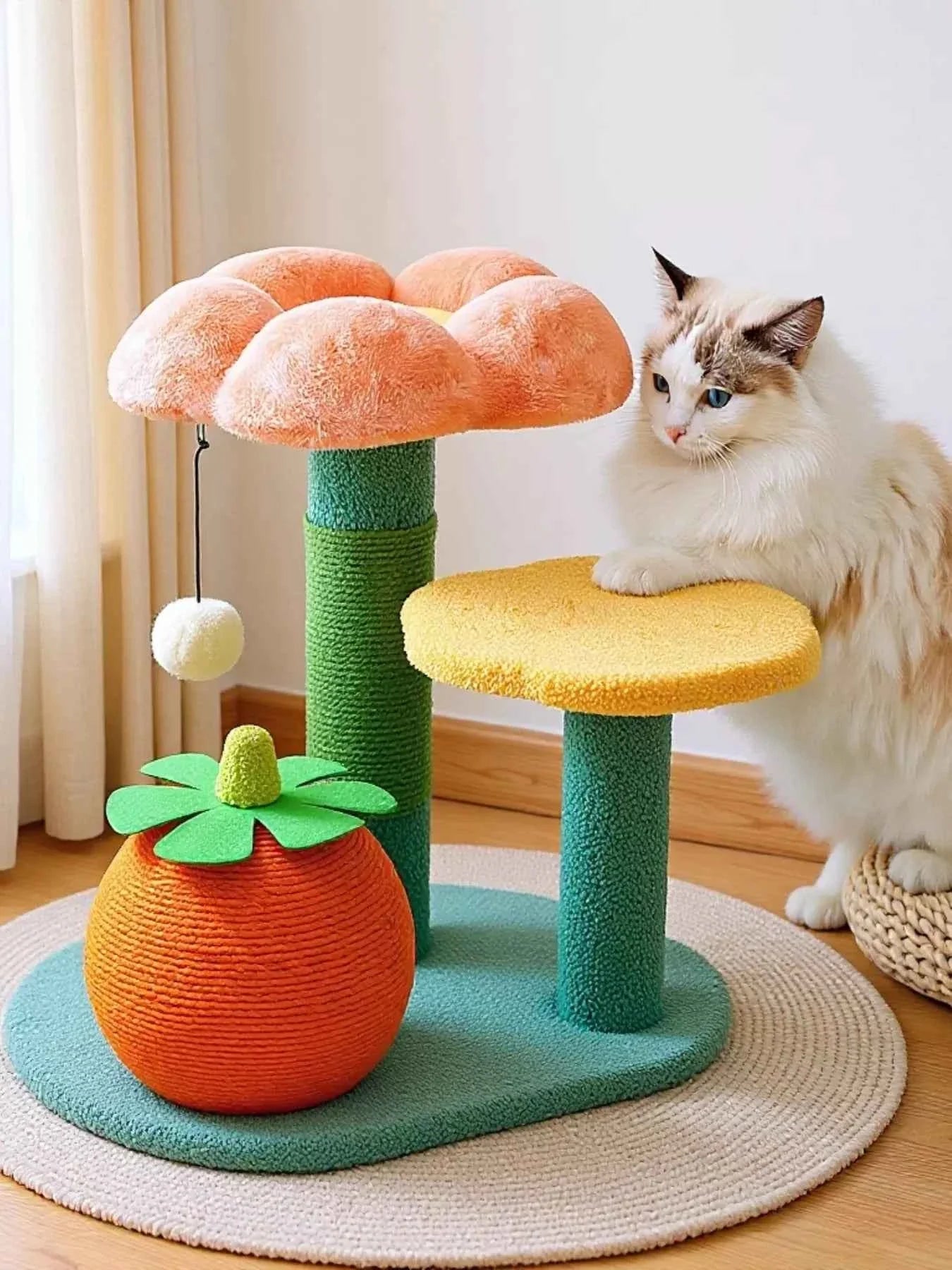 Cat Scratching Post Sisal - Soft Plush Tower Platform