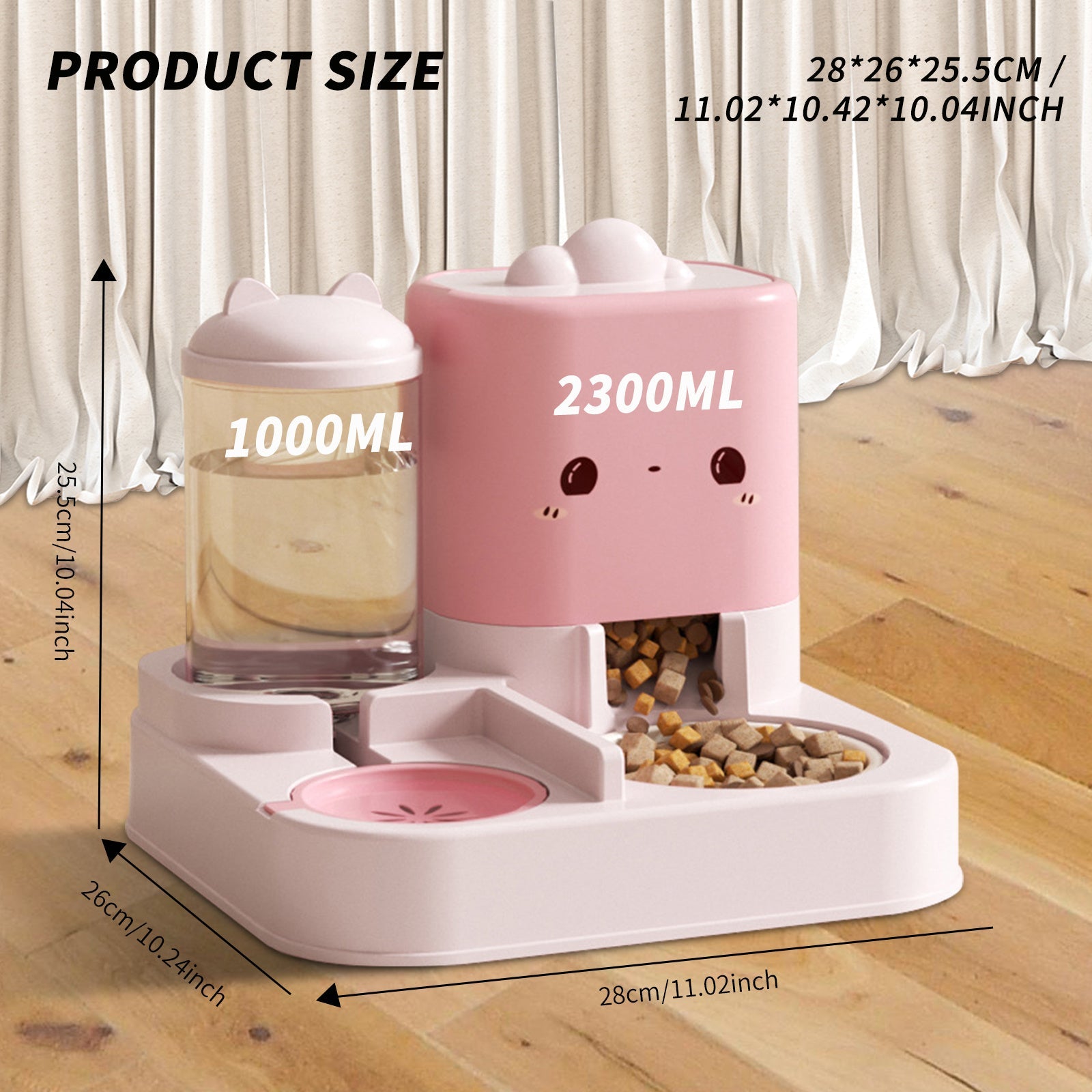 Cloud Ears Pet Bowl - 2-in-1 Food & Water Feeder for Travel