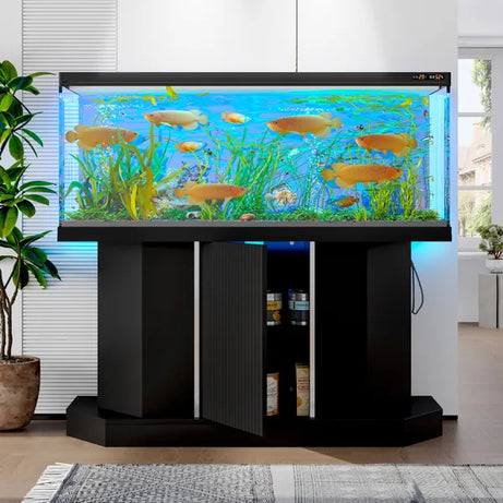Aquarium Stand with Storage - 55-75 Gallon with Power Outlet