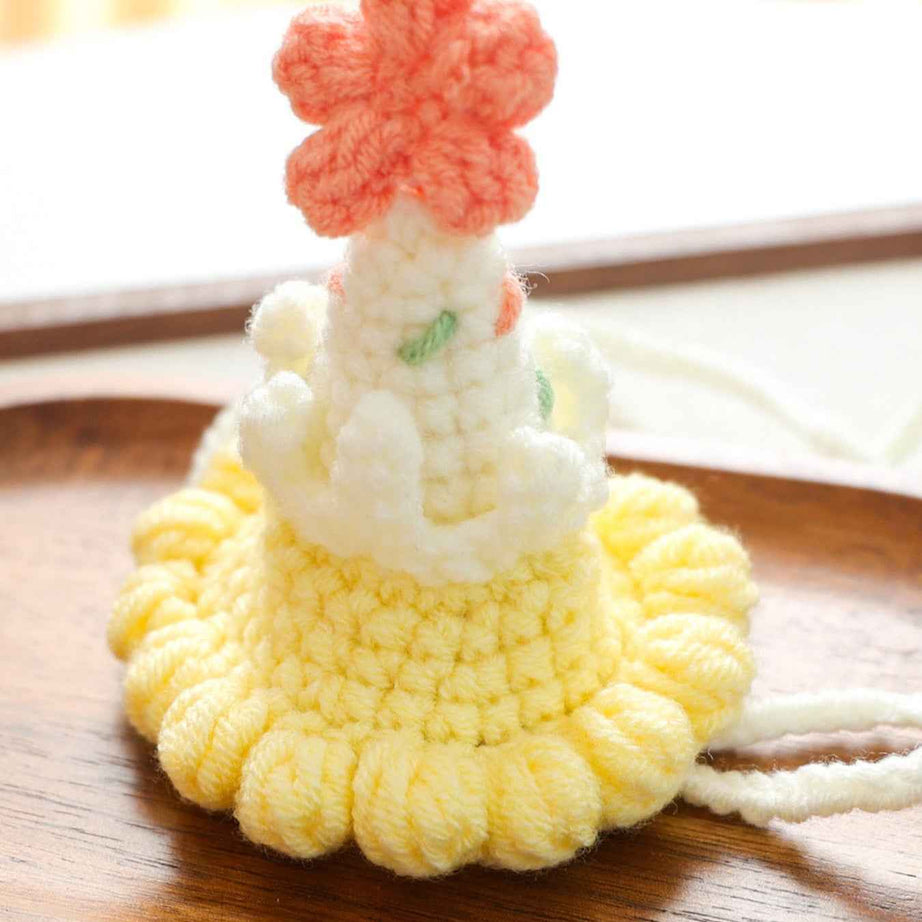 Pet Crochet Knit Hat - Cute Wool Style for Cats and Small Pets