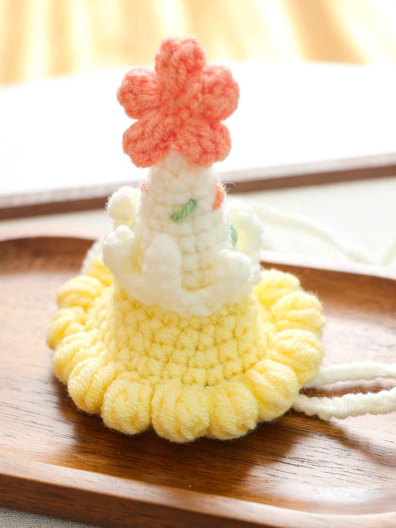 Pet Crochet Knit Hat - Cute Wool Style for Cats and Small Pets