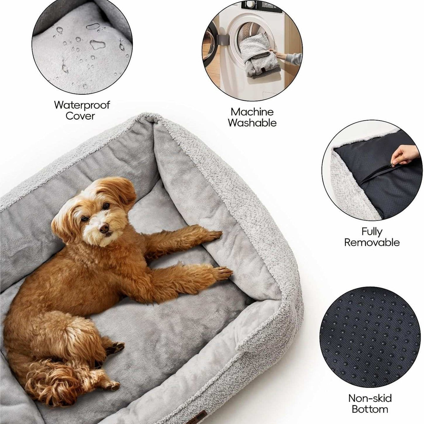 Rectangle Pet Bed - Medium Warming Calming