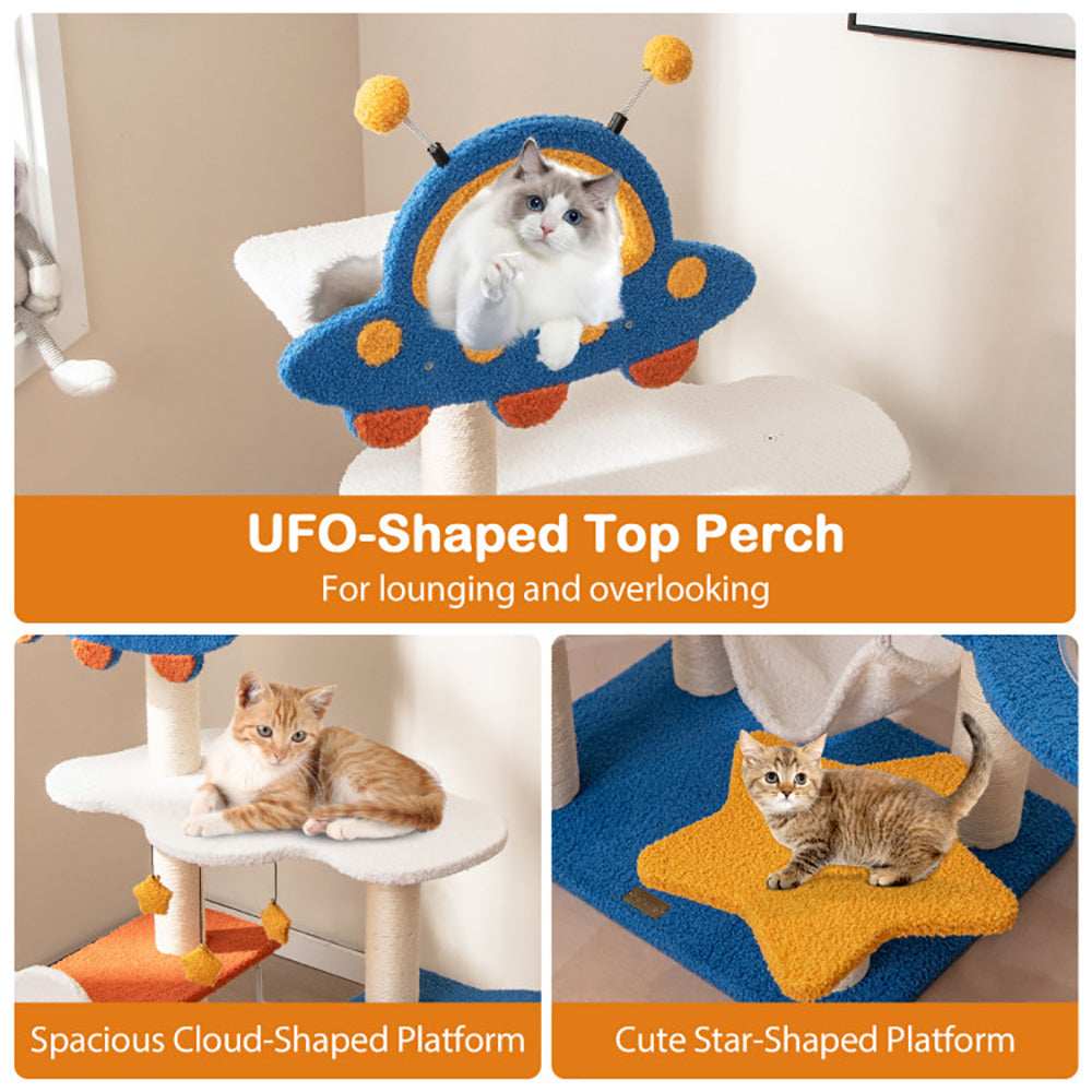 49 Inch UFO Cat Tree - Space Capsule
