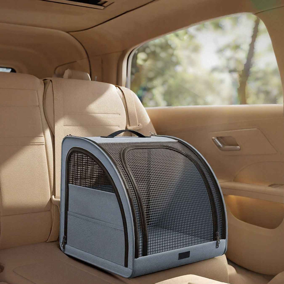 Pet Car Cage Collapsible - Breathable Oxford Travel Crate