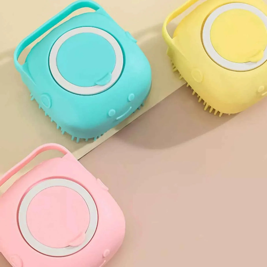 Pet Bath Brush - Cute Cartoon Silicone