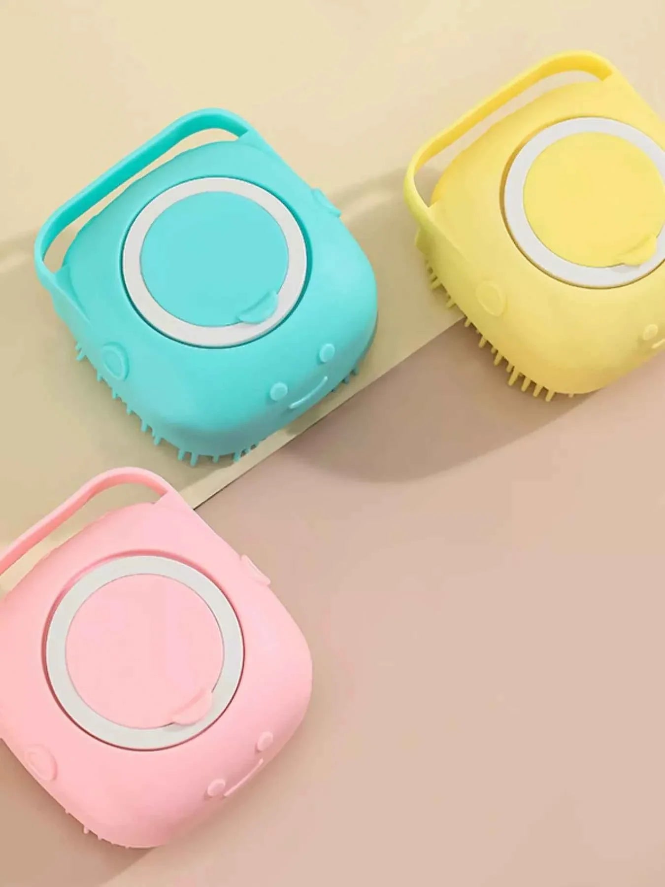 Pet Bath Brush - Cute Cartoon Silicone