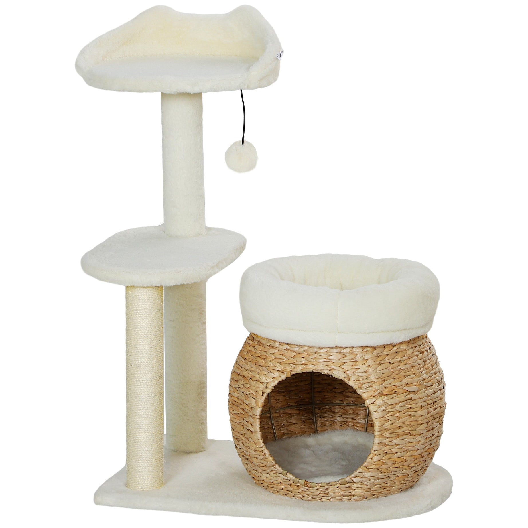 Cat Tree Tower 31" - Dual Beds Condo Sisal Posts Toy Ball