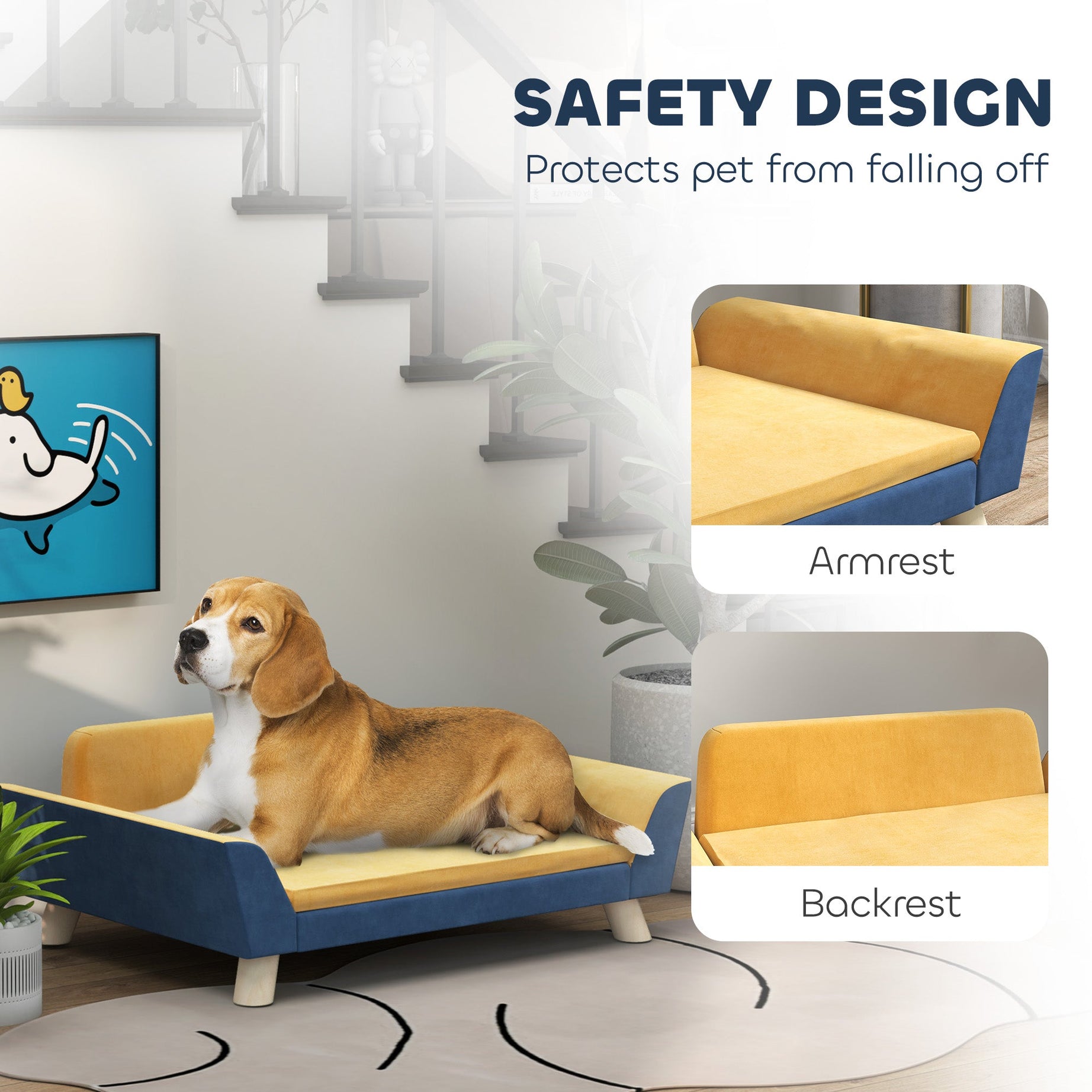 Dog Sofa Bed for Small Dogs - Washable & Elevated Couch