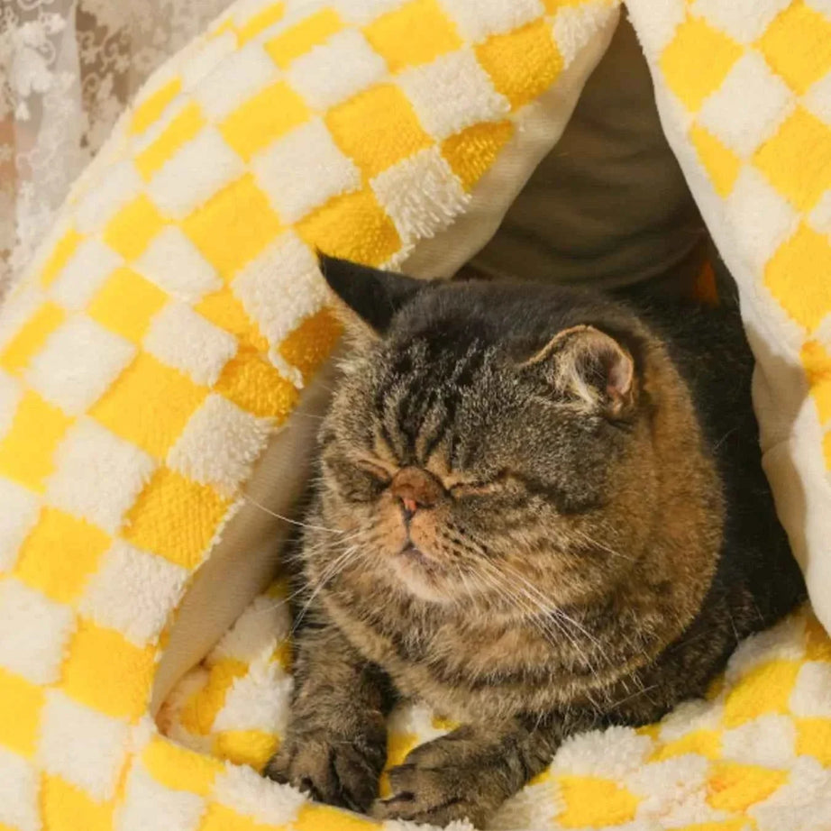 Pet Bed Pineapple Shaped - Cozy Semi-Enclosed Nest