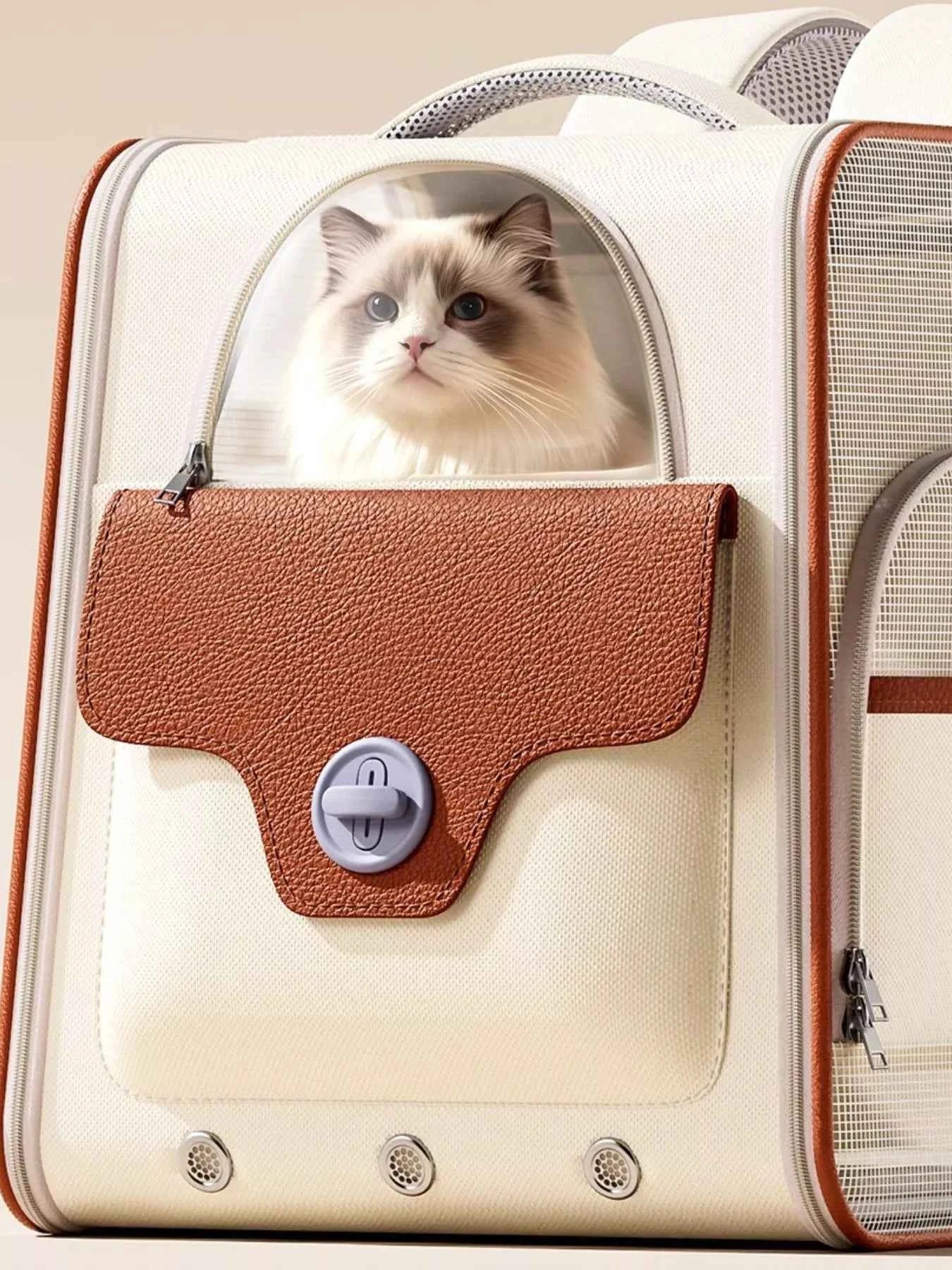 Pet Carrier Backpack Breathable - Mesh Ventilation Travel