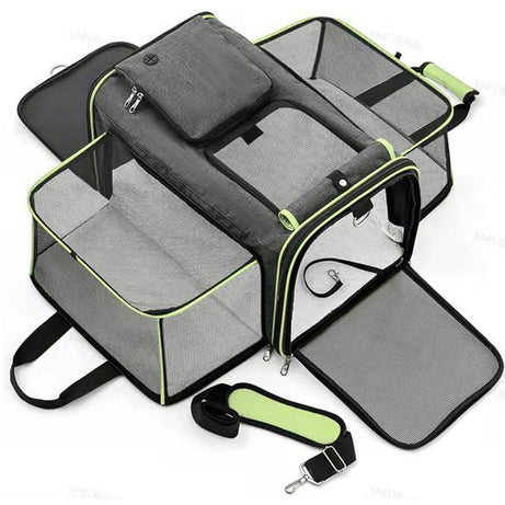 Foldable Pet Carrier Bag - Car Seat Travel Bag for Cats and Small Dogs