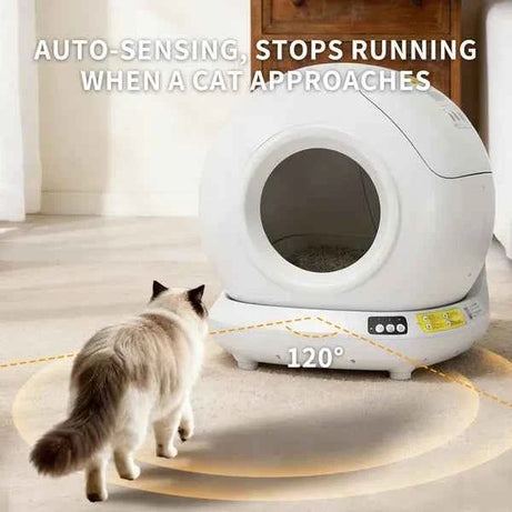 Cat Self-Cleaning Litter Box 78L - Smart App-Controlled Enclosed