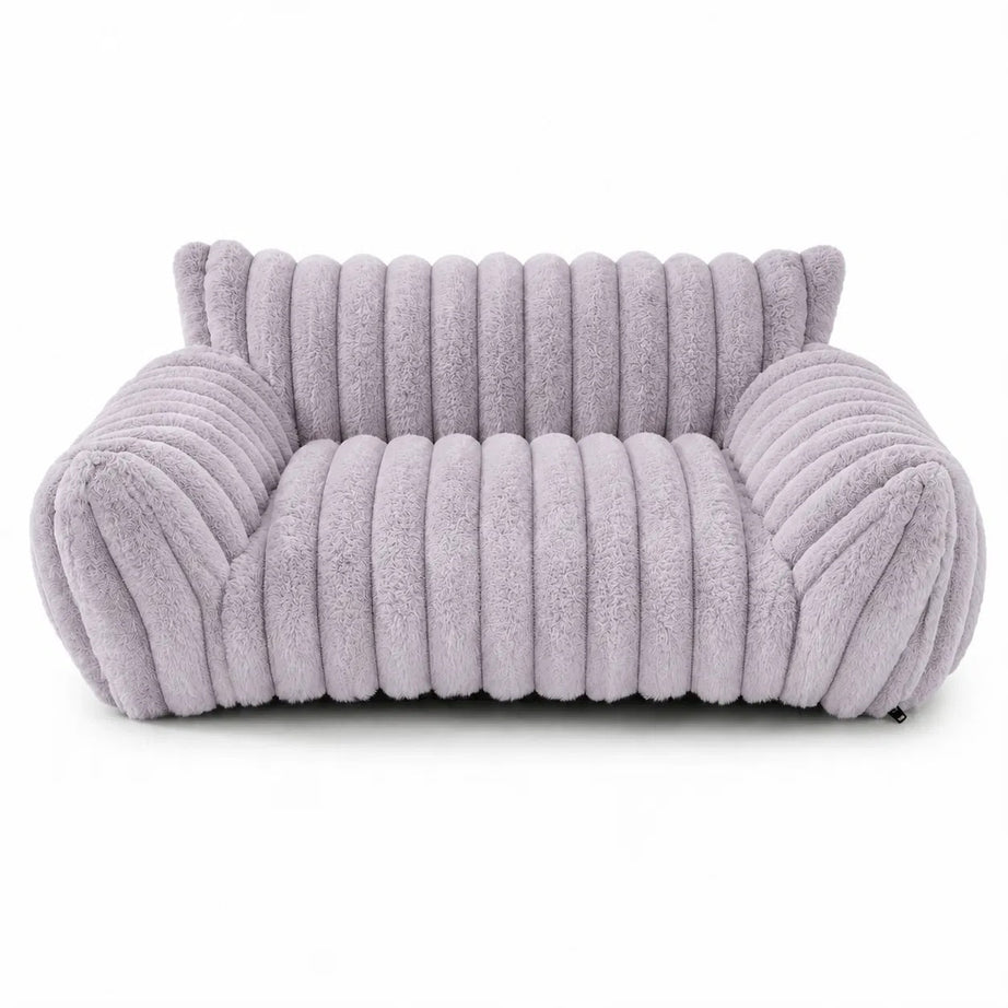 Small Pet Bolster Sofa Bed - Washable Plush Couch for Cats and Dogs