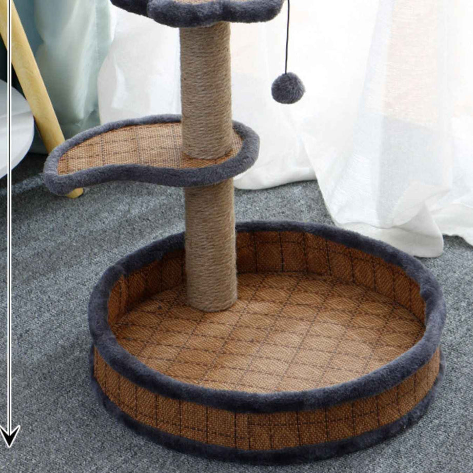 Cat Scratching Post with Bed - Sisal Tower and Toy