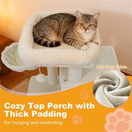Cat Tree Multi-Level 33" - Sisal Posts 2-Tier Condo