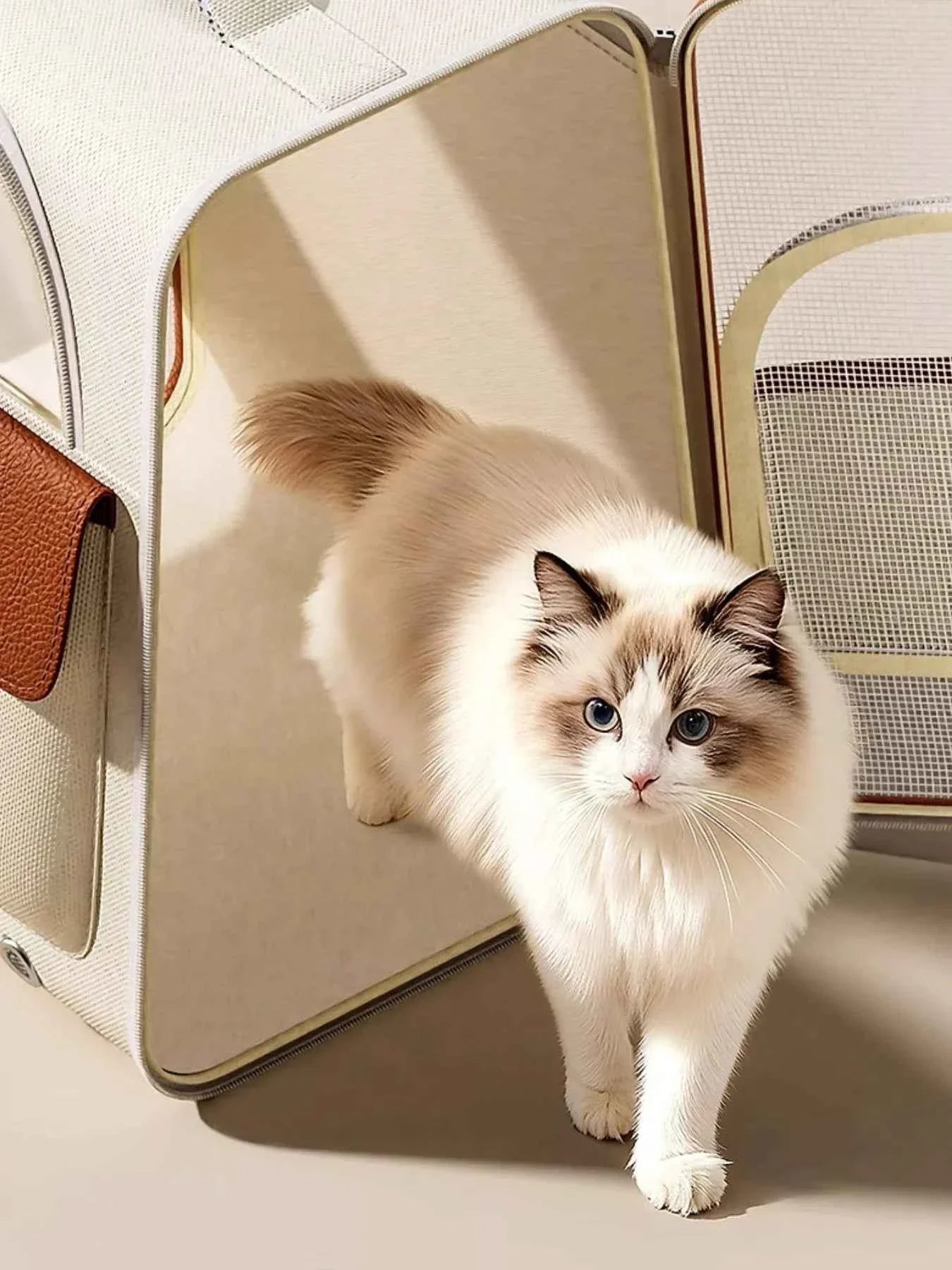 Pet Carrier Backpack Breathable - Mesh Ventilation Travel