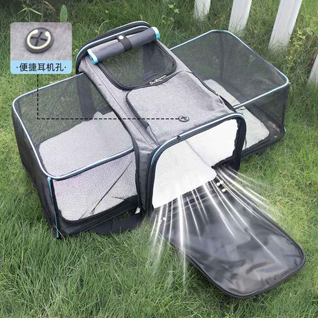 Foldable Pet Carrier Bag - Car Seat Travel Bag for Cats and Small Dogs