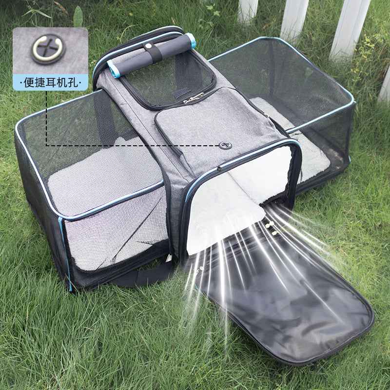 Foldable Pet Carrier Bag - Car Seat Travel Bag for Cats and Small Dogs