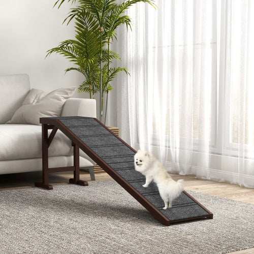 PawHut Dog Ramp for Bed - Non-Slip Carpet Pet Ramp