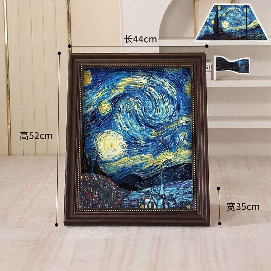 Cat House Artistic Frame - Famous Painting Cardboard Hideaway