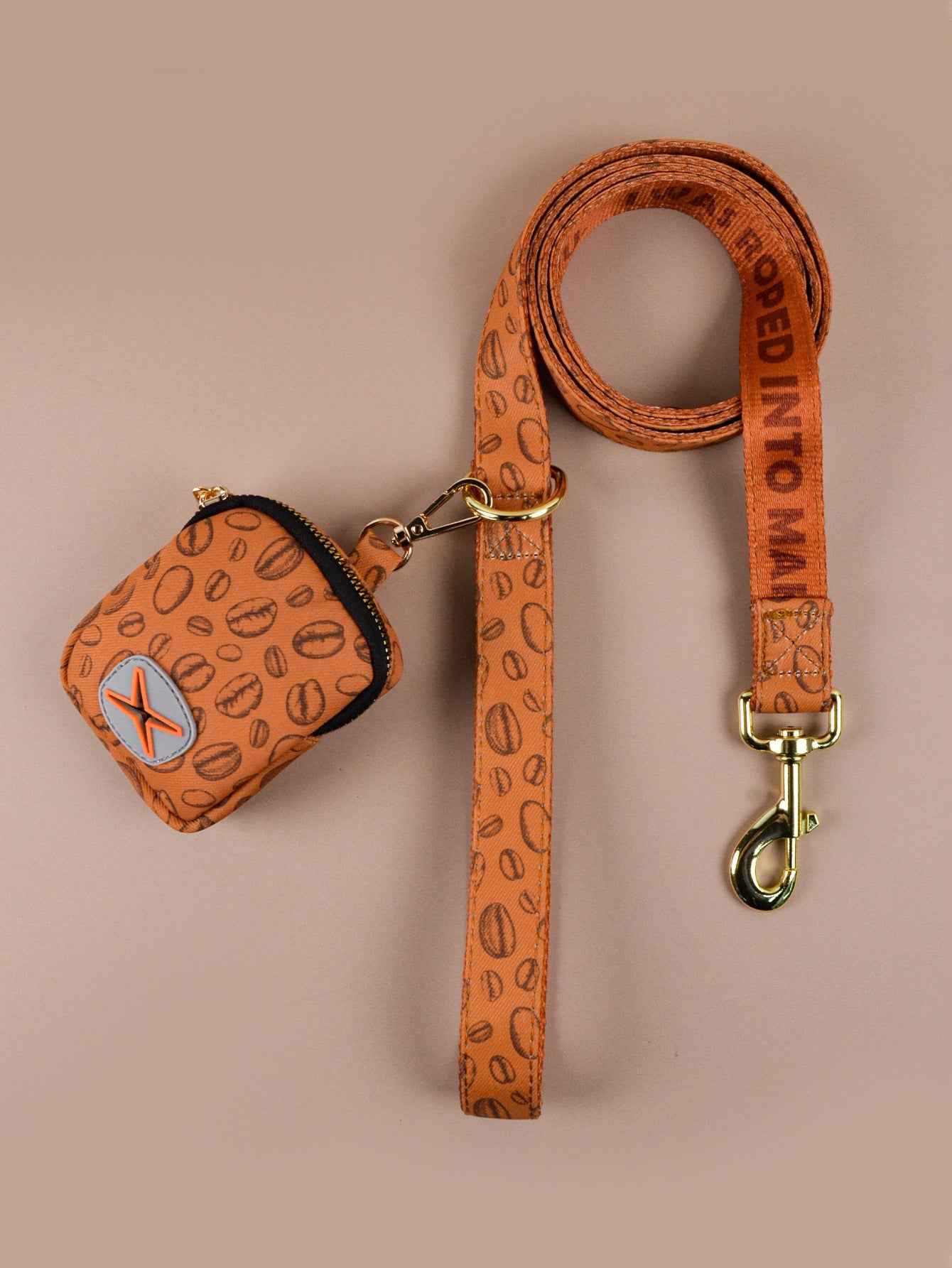 Dog Leash with Poop Bag Holder - Matching Set
