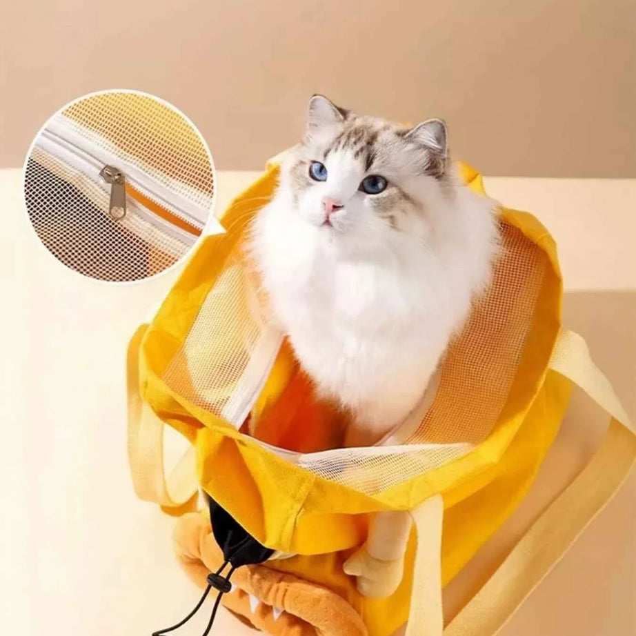 Portable Pet Bag - Breathable Canvas Carrier