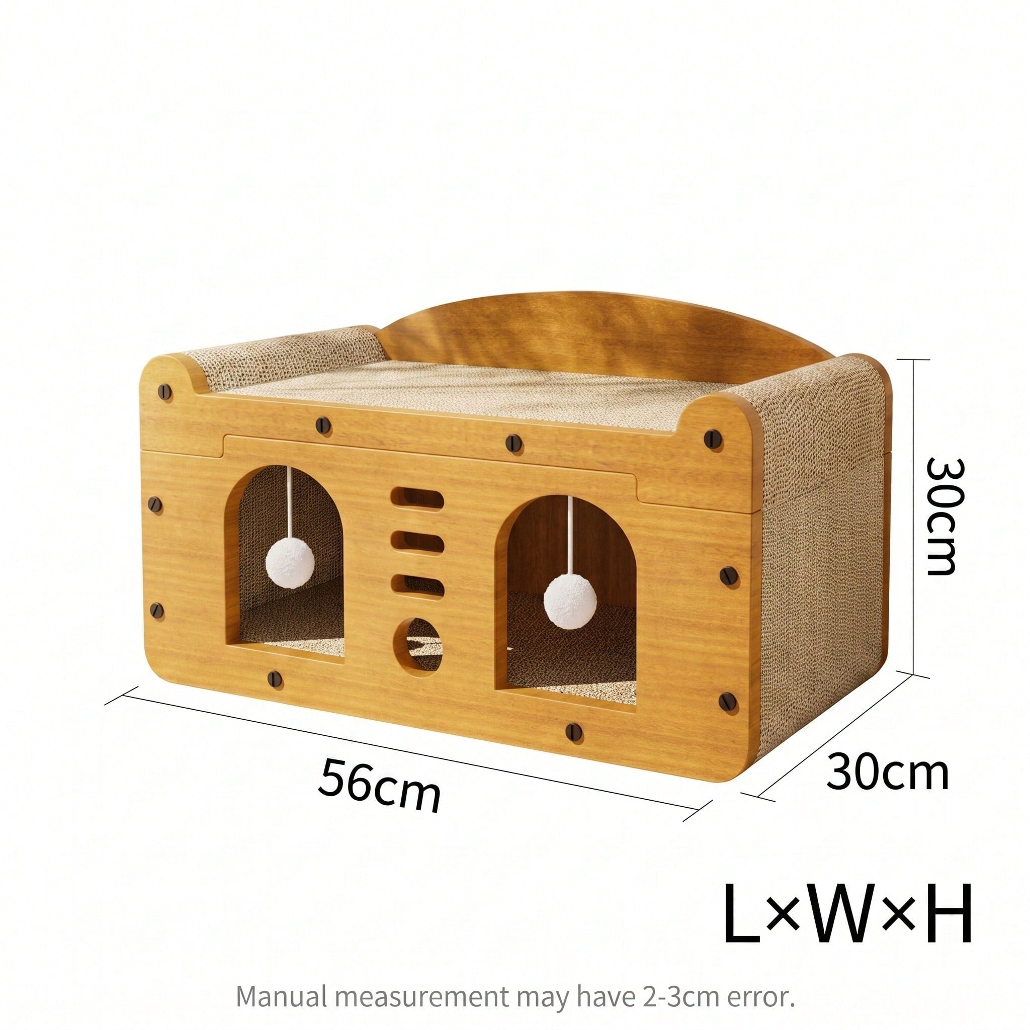 Multi-Styles Double-Layer Cat Scratcher House - 2-Tier Large Villa