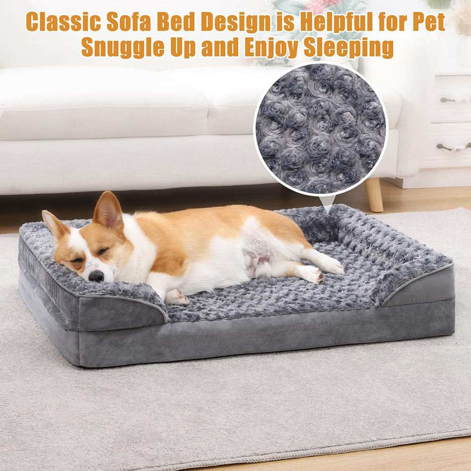 Chew Proof Orthopedic Dog Sofa - Washable Luxury Bed